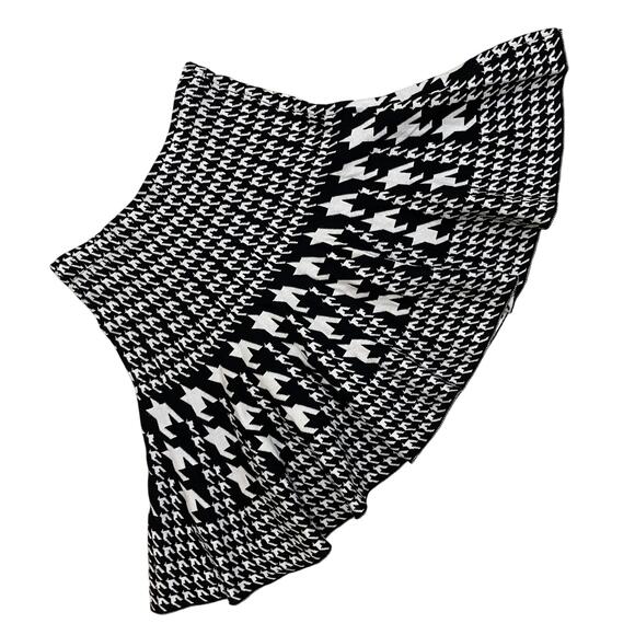 Joy Joy S/M Sweater Set | Houndstooth Print, Stretch Knit Streetwear, Skirt, Top - Picture 3 of 5